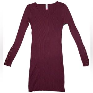 Burgundy Knit Dress